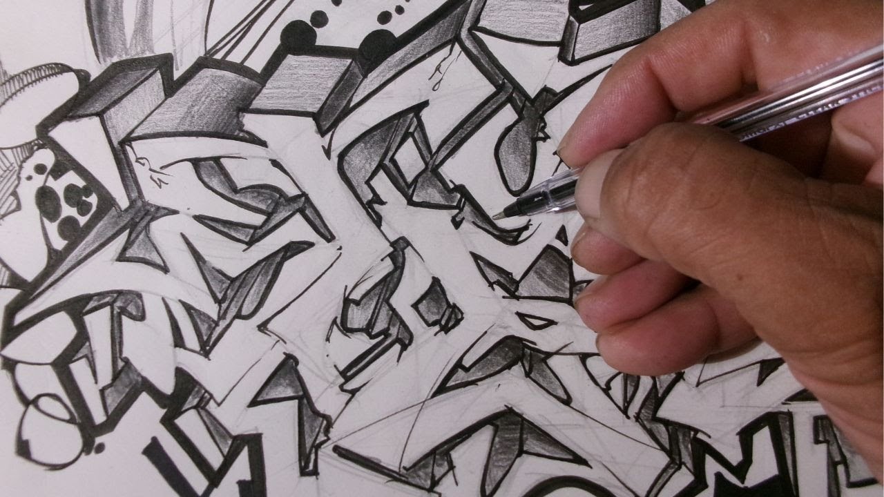 Как рисовать граффити в стиле Wildstyle: техники рисования букв, имя Тереза.