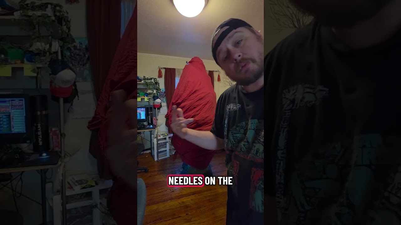 Have a real Christmas tree? Tired of needles everywhere when you take it out? I tried something new