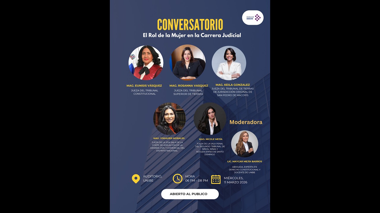 Conversatorio sobre el rol de la mujer en la carrera judicial.
