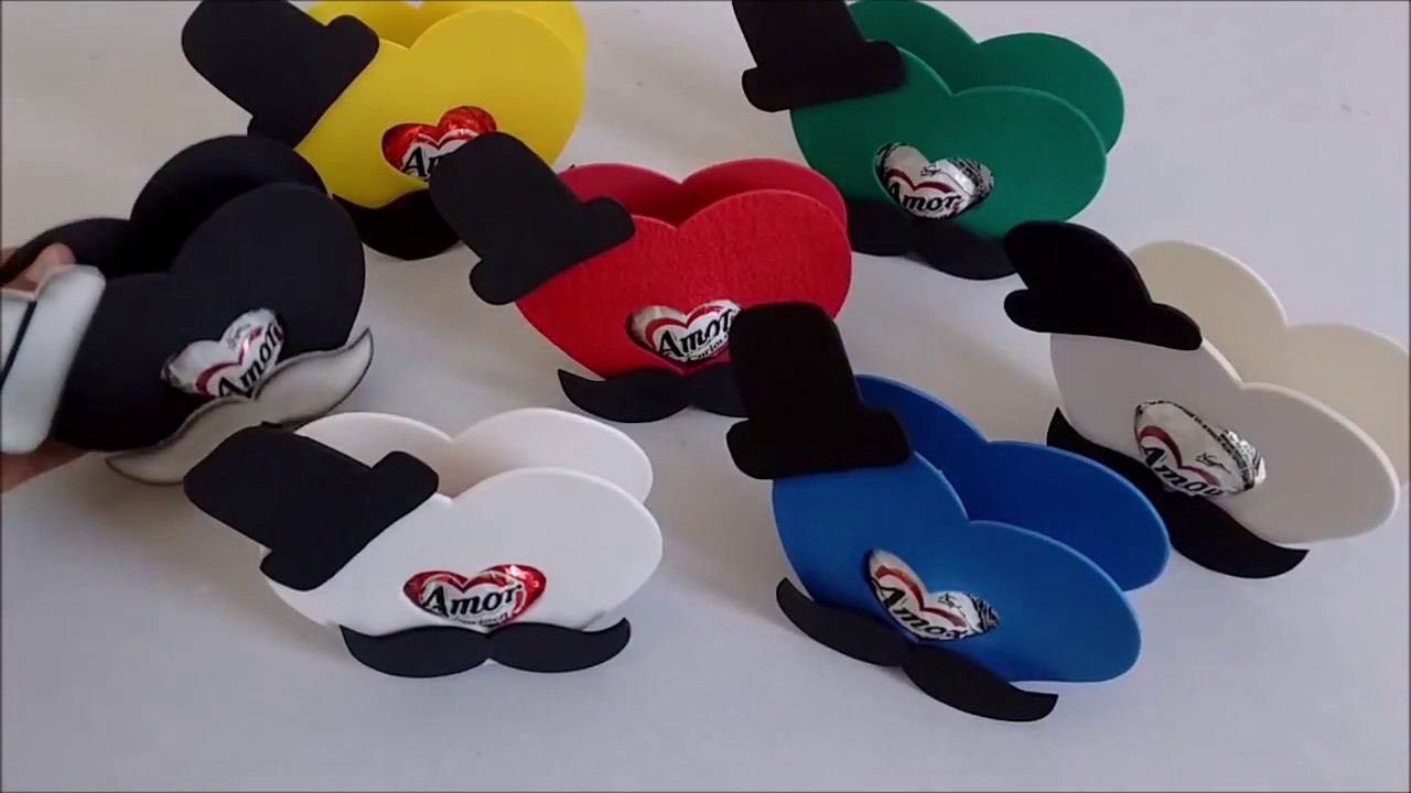 DIY: Lembrancinha Dia Dos Pais: Porta Bombom Bigode