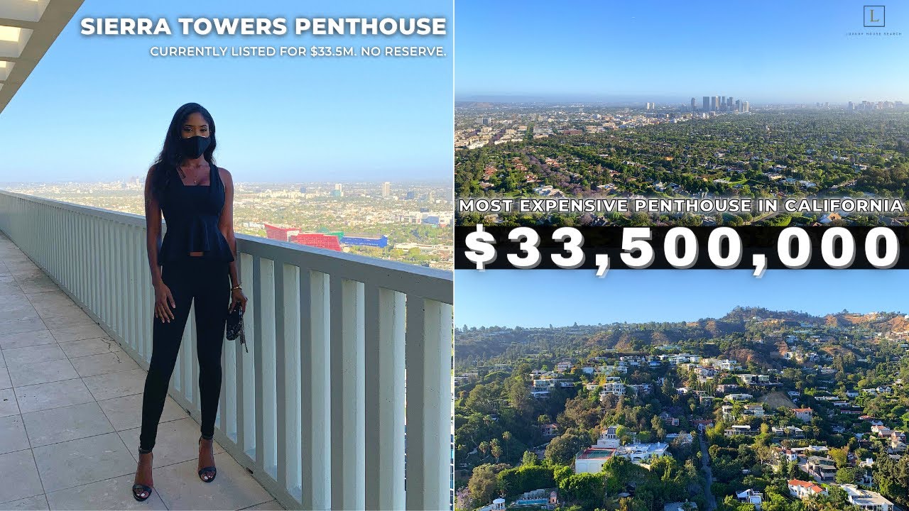 Most Expensive Penthouse in California Listed For $33,500,000 | Sierra Towers | West Hollywood