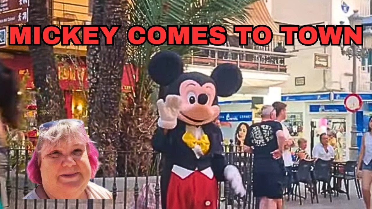 Benidorm Old Town Fun: Mickey Mouse Surprise in Spain #benidorm #mickeymouse #oldtown