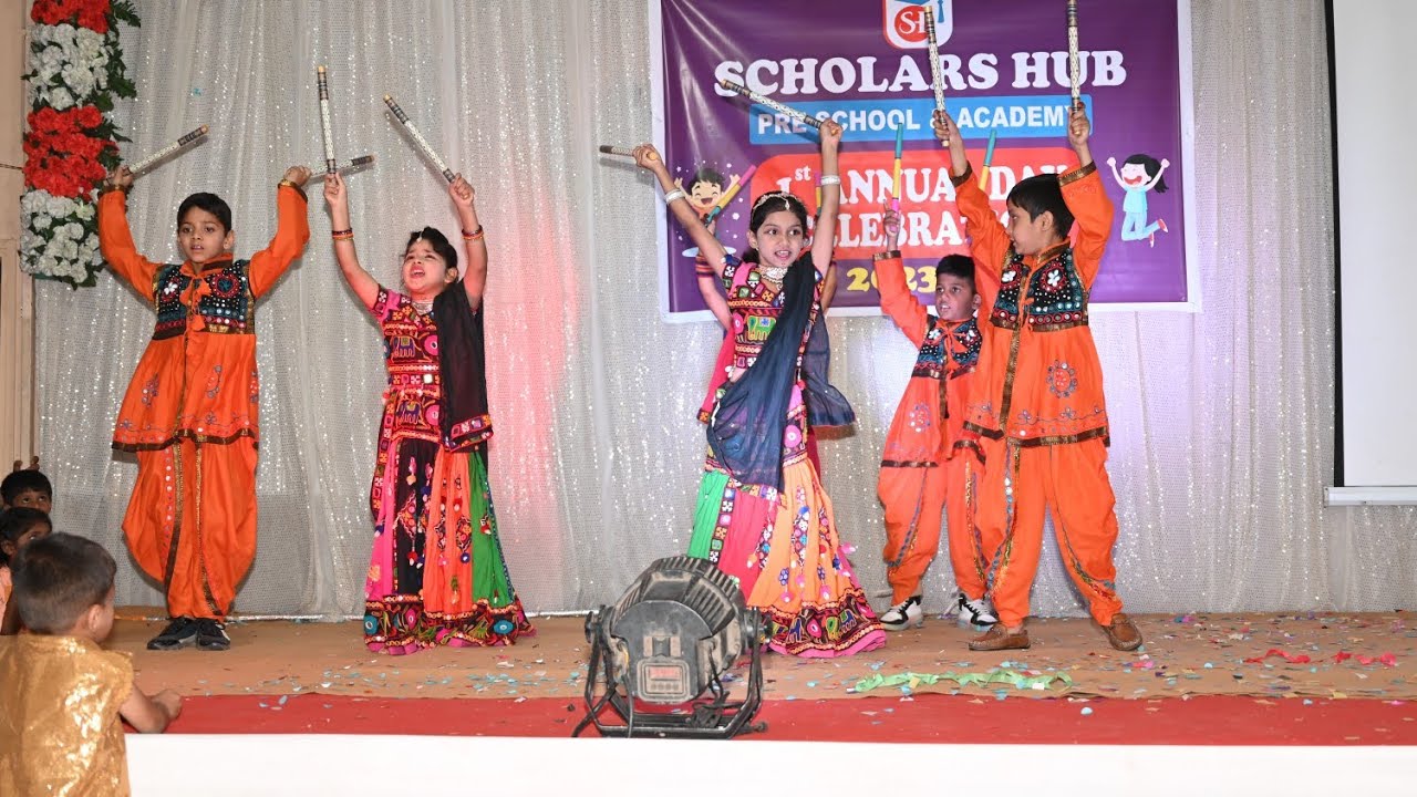 Annual function garba kids dance Preschool @scholarshub313 #trending #annualfunction #viral