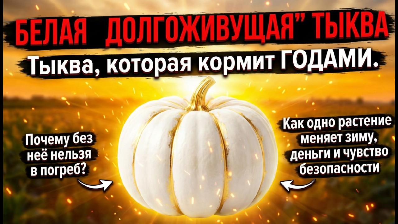 Белая «долгоживущая» тыква: как одно растение меняет зиму, деньги и чувство безопасности