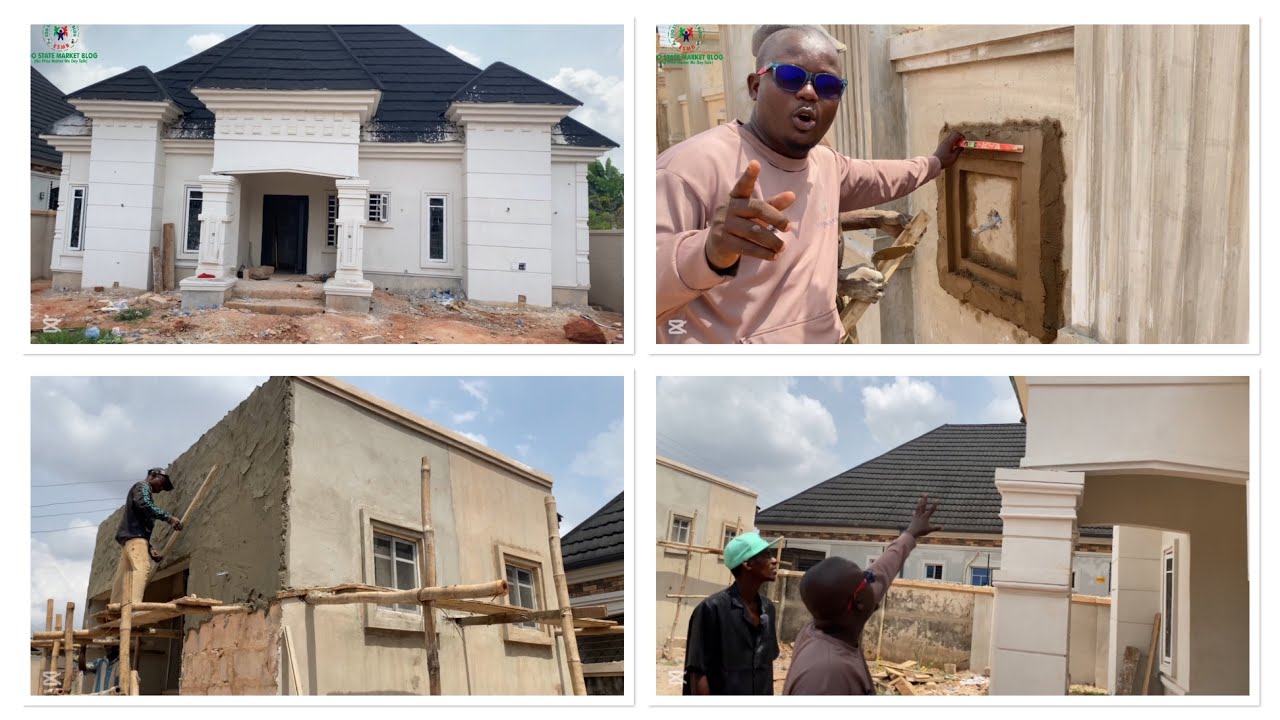 WOW SEE HOW THIS BRICKLAYER TRANSFORMED THIS BUNGALOW CHECKOUT THE TOTAL COST OF PLASTERING &ARTWORK
