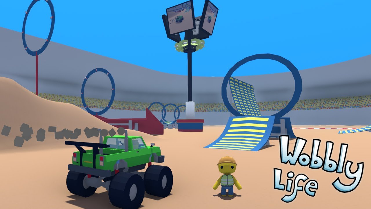 DOING INSANE TRICKS WITH SUPER MONSTER TRUCKS in WOBBLY LIFE!