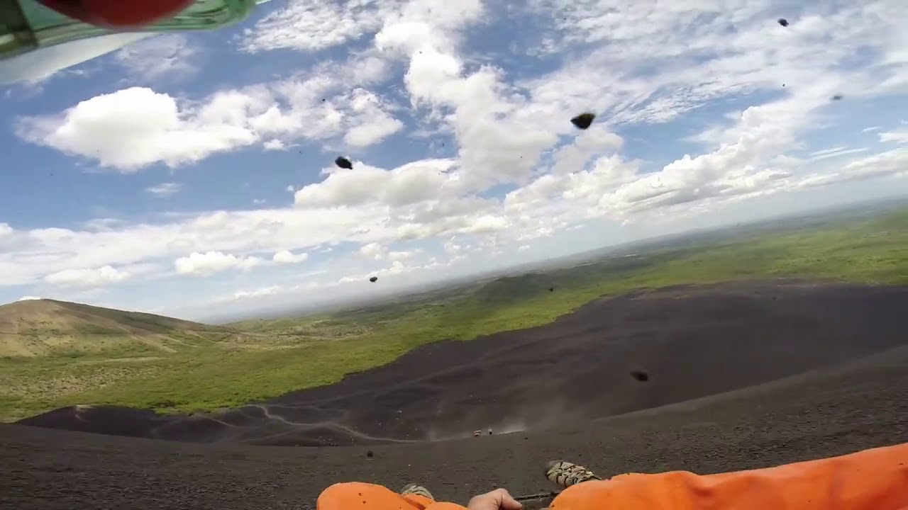 Volcano board crash down Cerro Negro @ Nicaragua