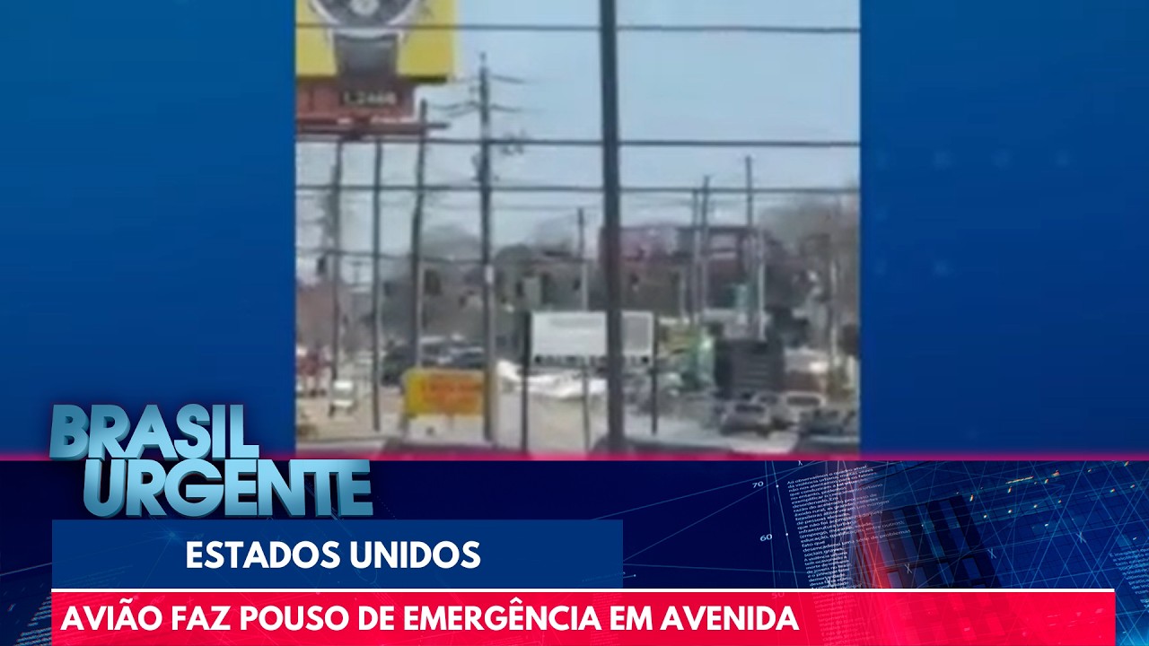 Avião faz pouso de emergência em avenida | Brasil Urgente
