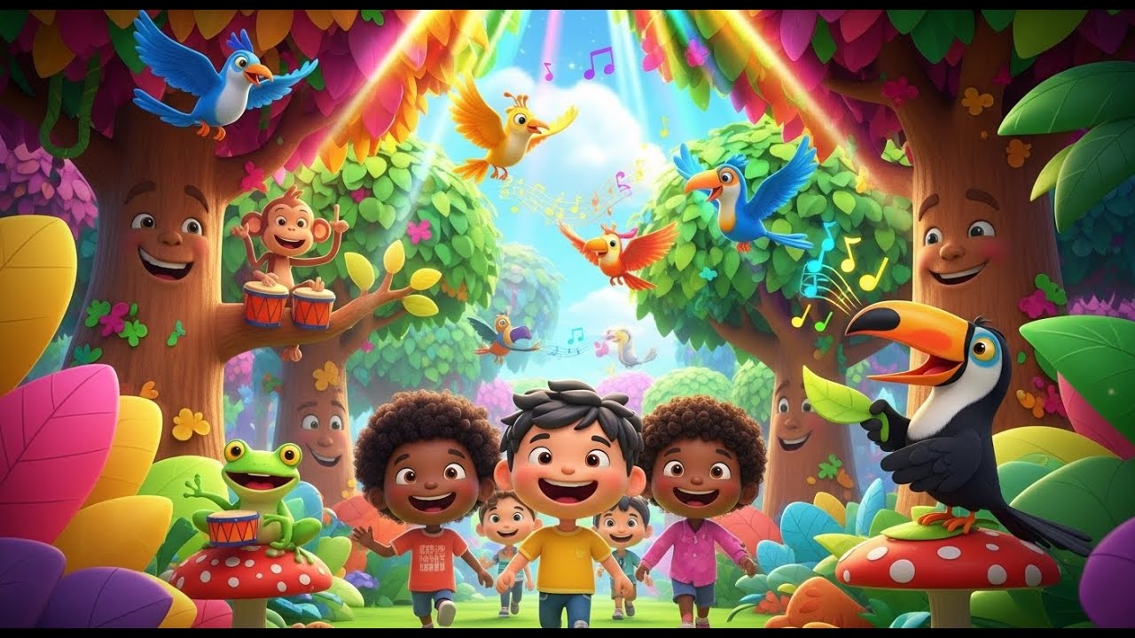 Rainforest Rhythm Counting Song for Kids | Numbers Song, Jungle Animal Song, Nursery Rhymes