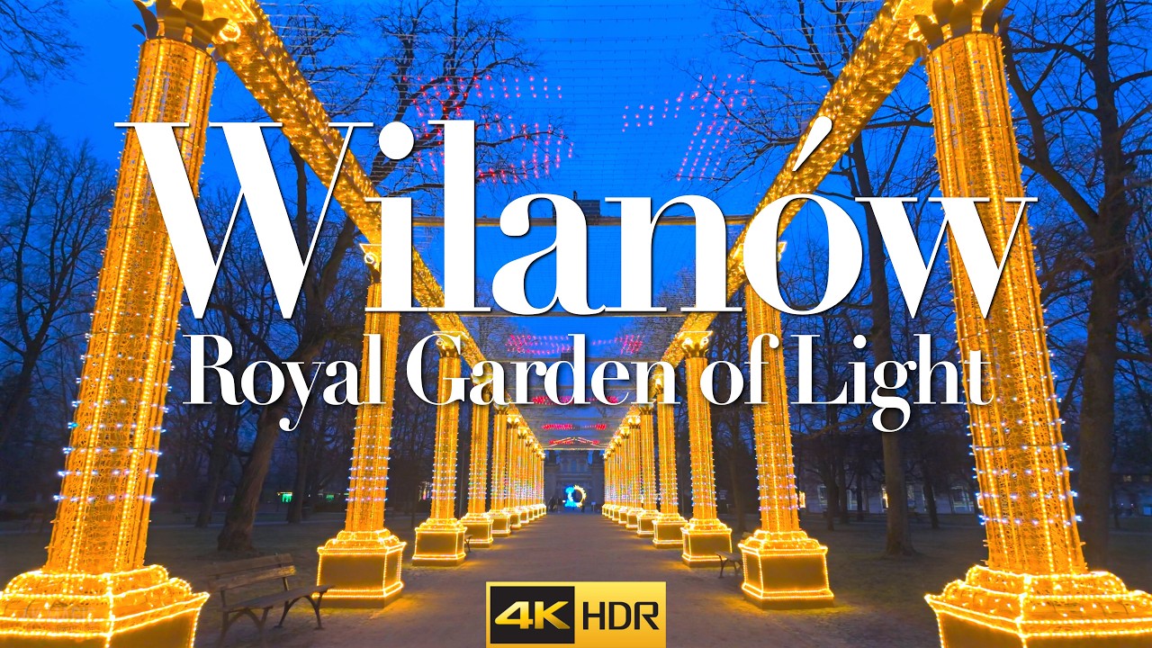 The Magic Illuminations in the Royal Garden of Light Wilanow Warsaw Warszawa iluminacja 4K HDR