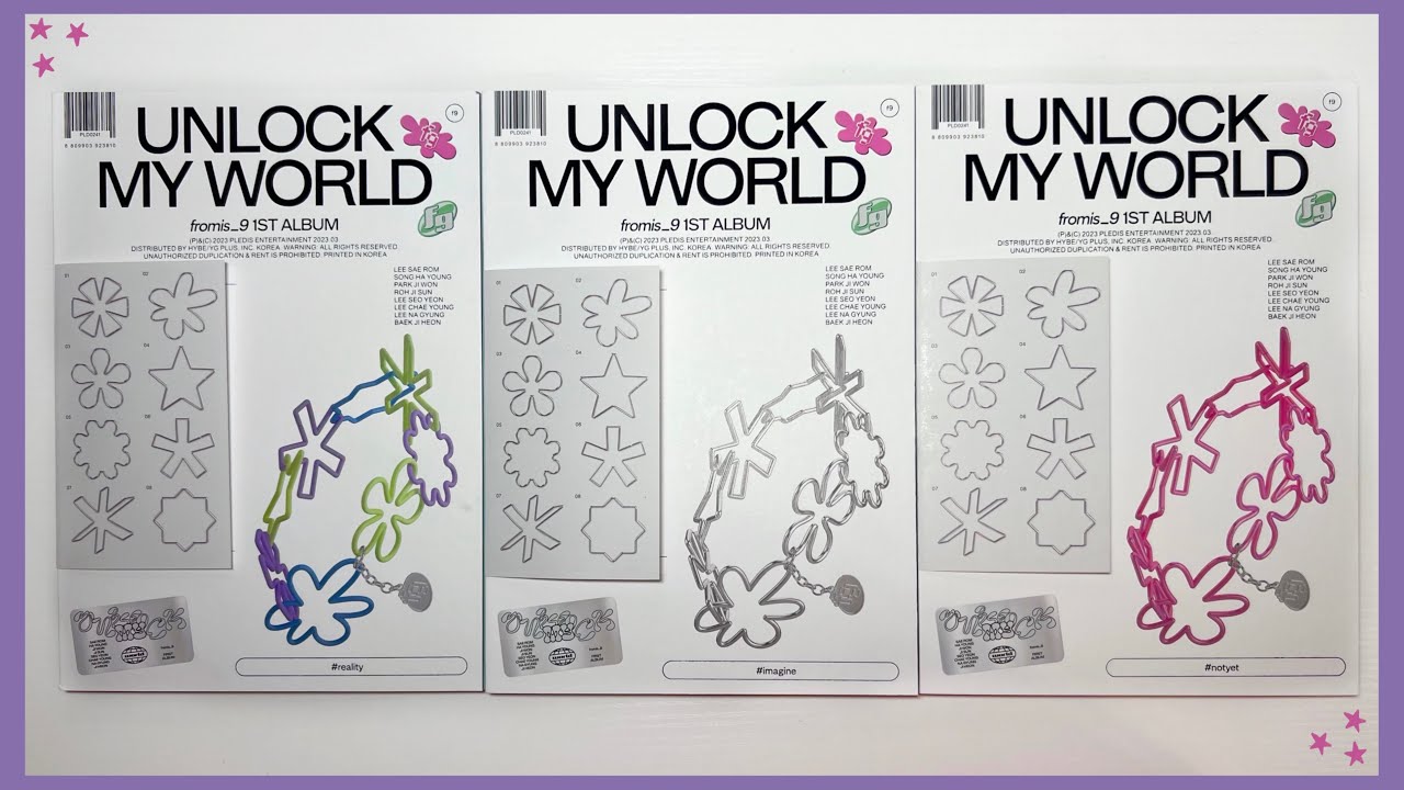 unboxing fromis_9 1st full album “unlock my world” ✿ 