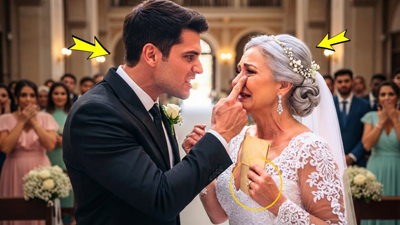 BILIONÁRIO HUMILHA NOIVA 25 ANOS MAIS VELHA NO ALTAR, MAS ELA ESCONDIA UM SEGREDO...