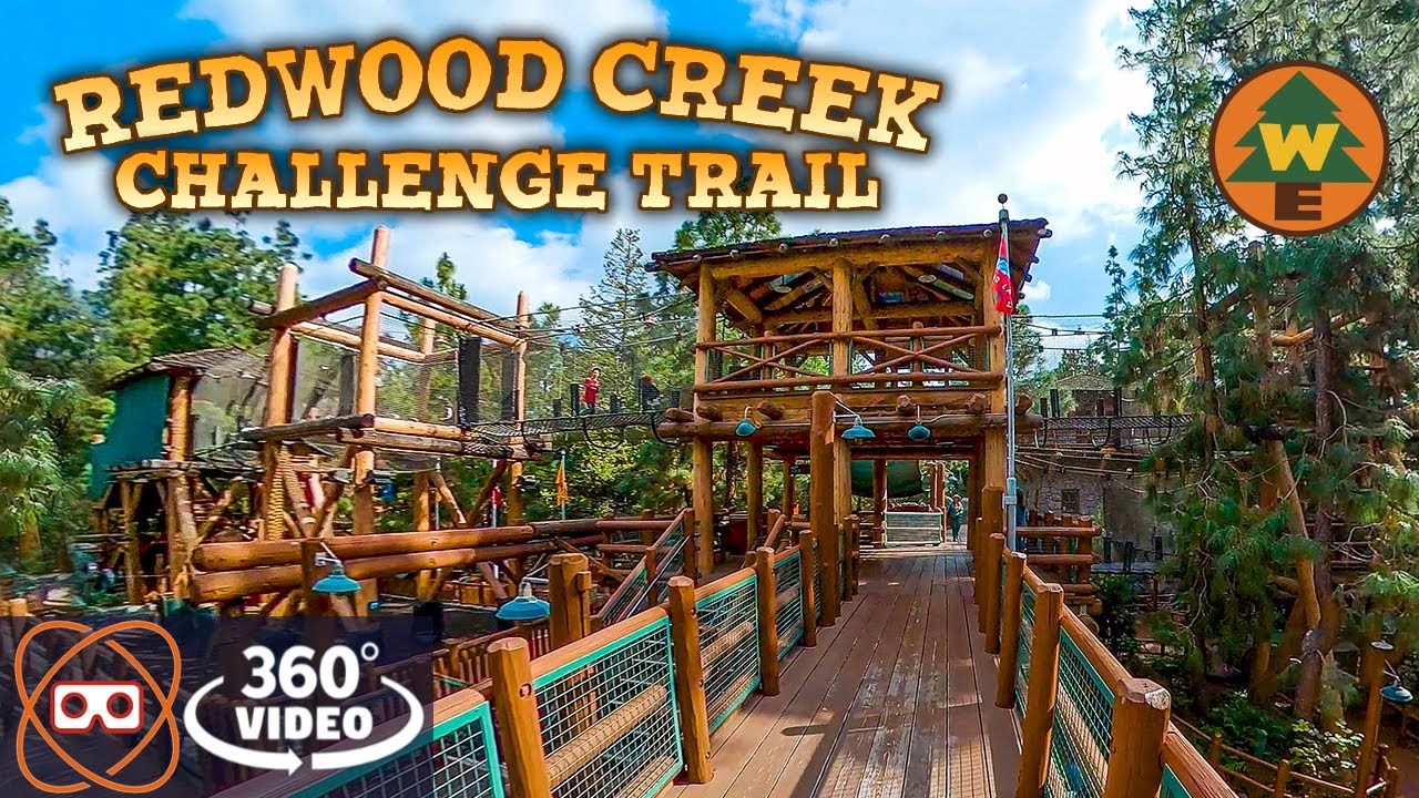 [360] Redwood Creek Challenge Trail - DCA Disney Ropes Obstacle Course