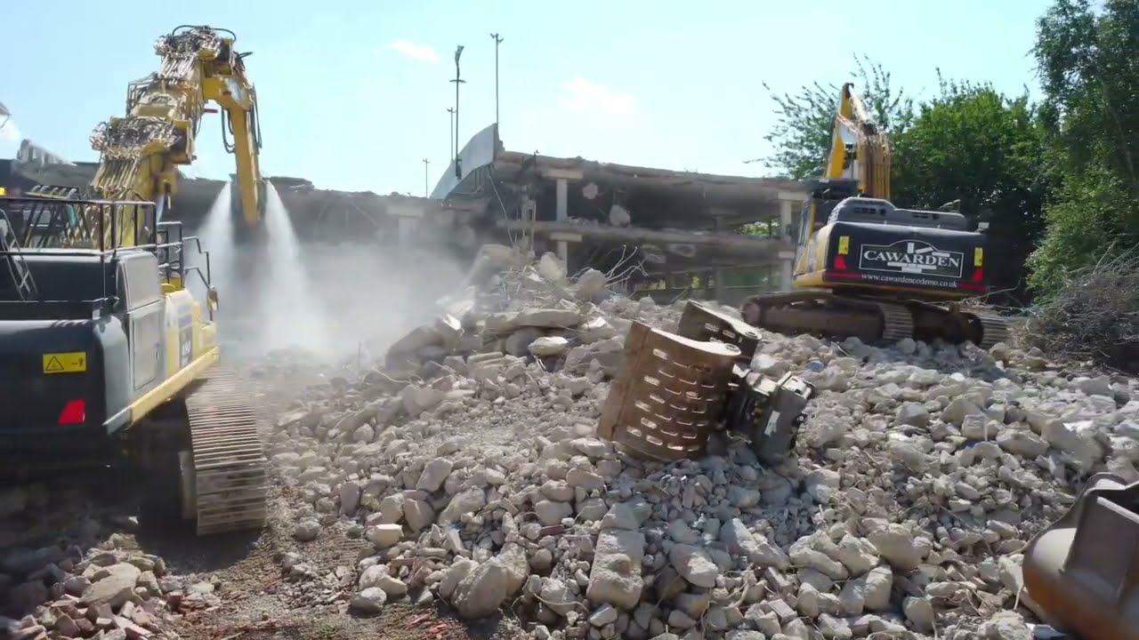 The demolition of lichfield multi-storey car park by cawarden
