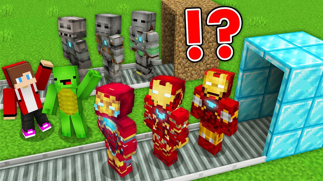 Mikey POOR vs JJ RICH Iron Man Suit Factory Survival Battle in Minecraft - Maizen