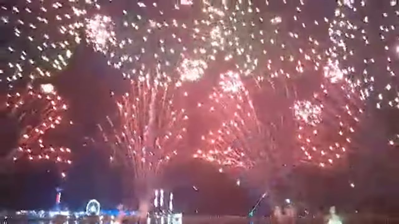 New Year's eve 2020 Fireworks display In Corniche Abu Dhabi UAE