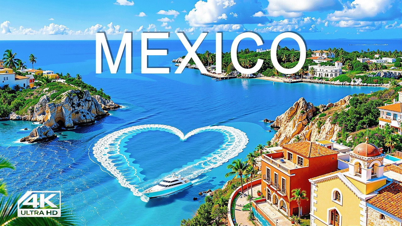 [4K] Riviera Mexico 🇲🇽 | Jungle Temples, White Sand & Blue Ocean Dream