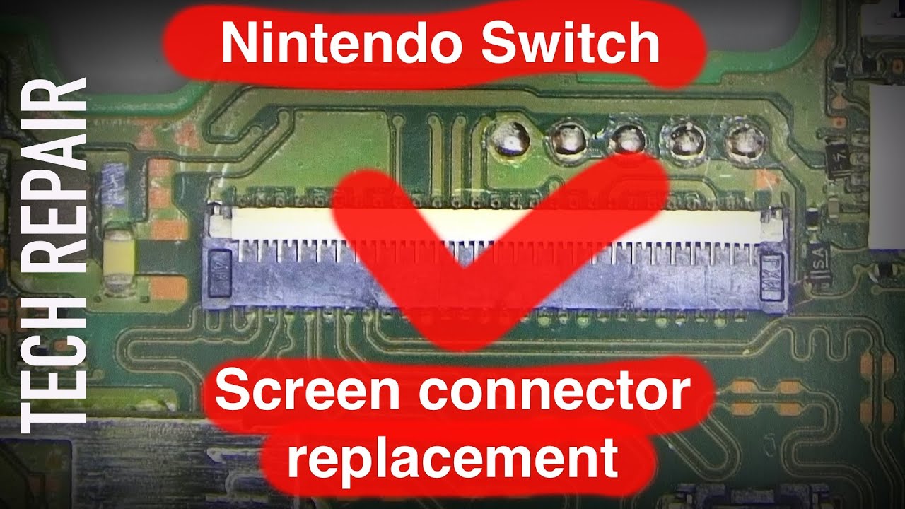 Замена разъема экрана Nintendo Switch