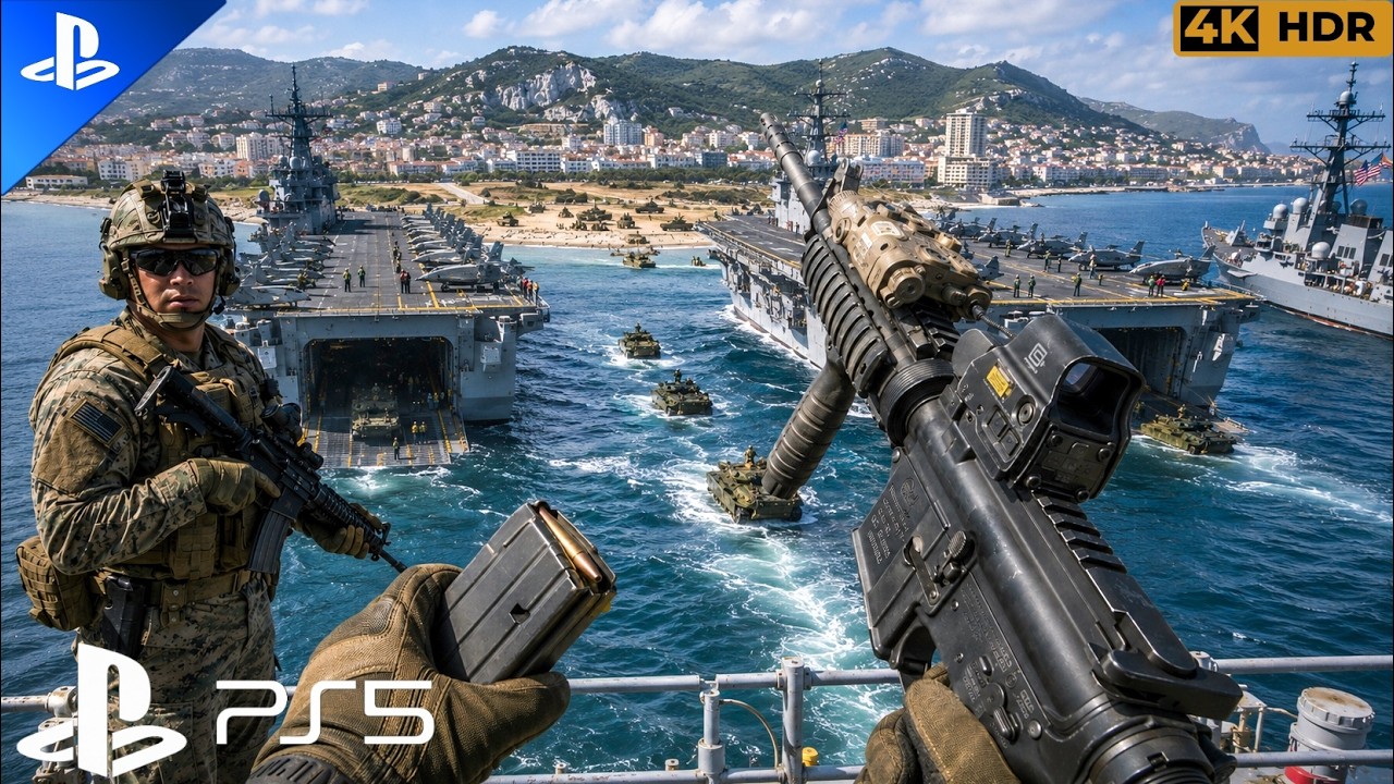 (PS5) МАСШТАБНОЕ МОРСКОЕ ВТОРЖЕНИЕ | РЕАЛИСТИЧНЫЙ ГЕЙМПЛЕЙ С УЛЬТРАГРАФИКОЙ [4K60FPS HDR] Battlef...
