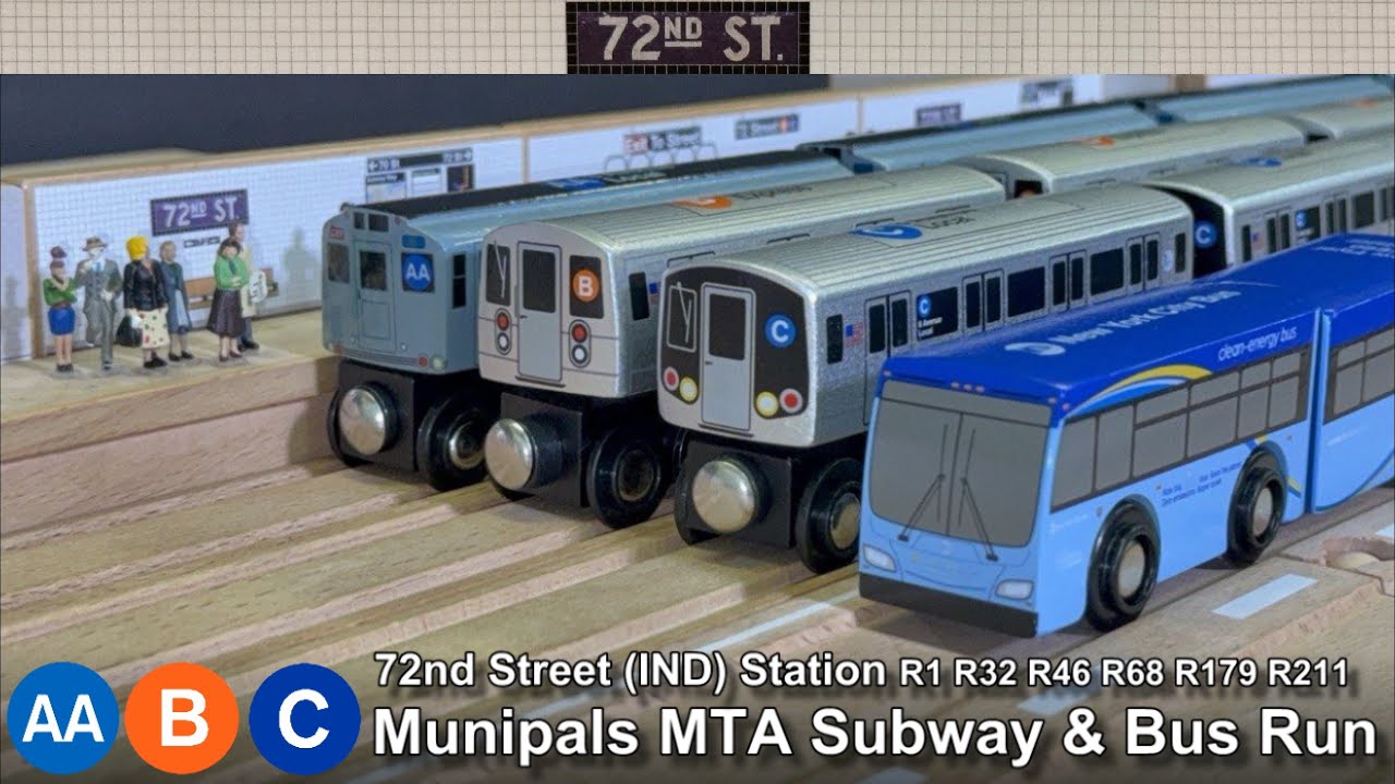 Munipals MTA R1 AA Special 72nd Street IND Subway & Bus Run With R32 R46 R68 R179 R211