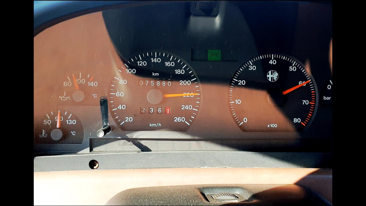 Alfa Romeo 155 2.5 V6 0-220 km/h on German Autobahn