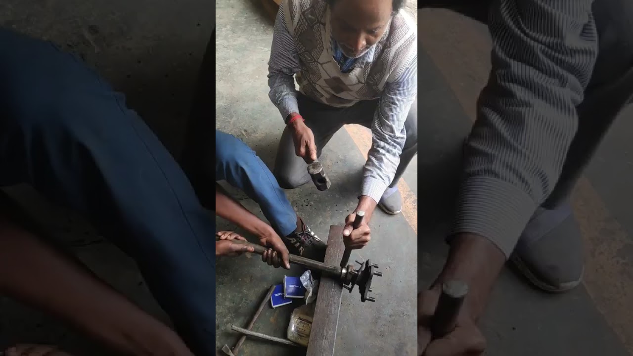 maruti omni rear axle bearing remove refitting