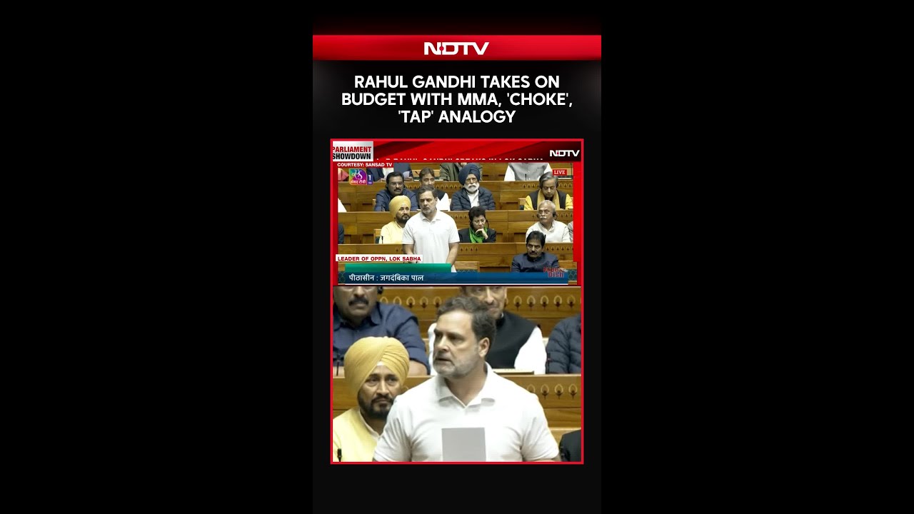 Rahul Gandhi Lok Sabha Speech | Rahul Gandhi Takes On Budget With MMA, 'Choke', 'Tap' Analogy