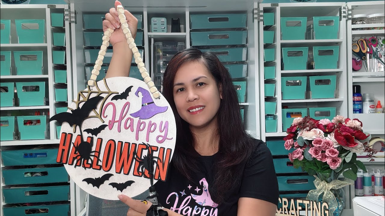 DIY Halloween Door Sign with LOKLiK iEngrave | Dollar Tree Wood Blank Transformation