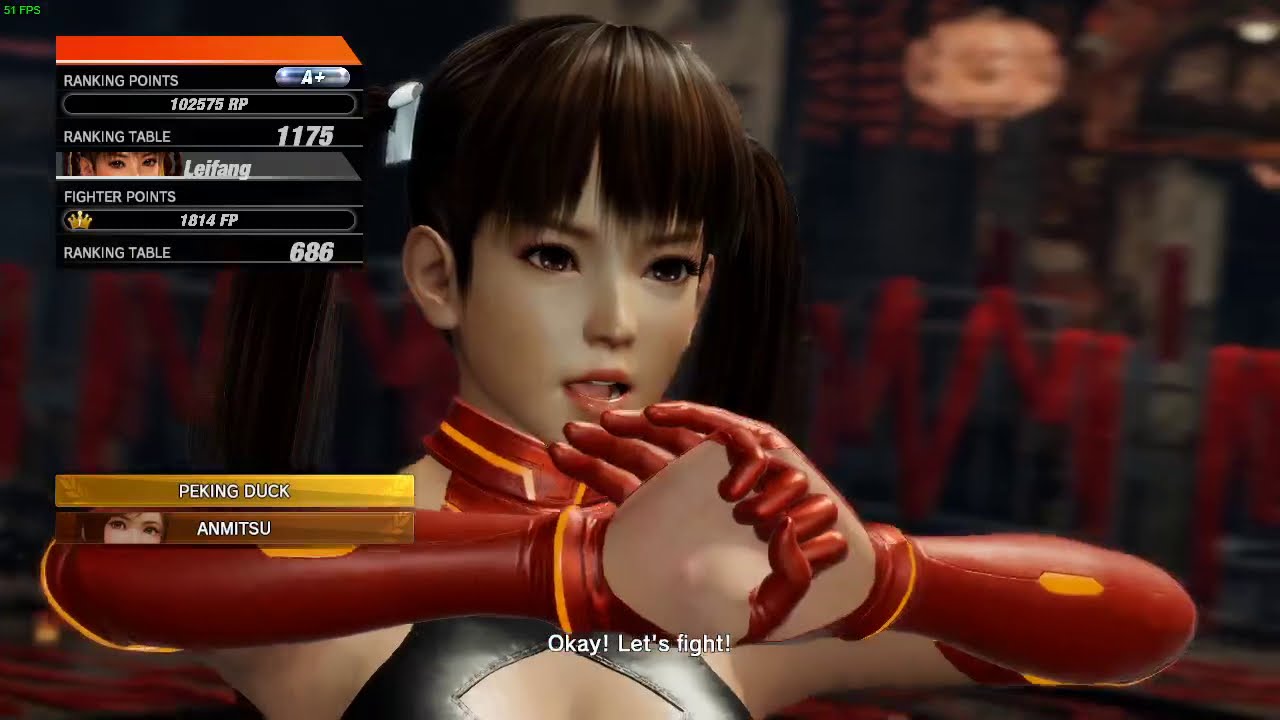 DOA6 Leifang vs S+ Kasumi (hellsnaiper1) 3 Korean cheater who failed to find his cheat trainer~