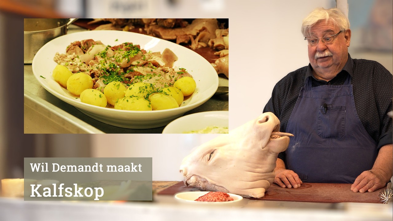 Wil Demandt maakt tête de veau (kalfskop)