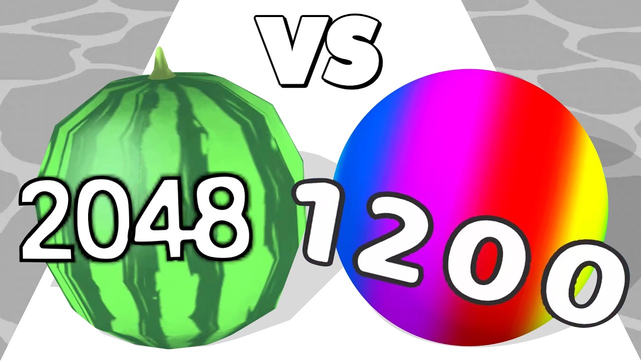 WATERMELON RUN /vs BALL RUN MERGE AND DESTROY &infin; ASMR Gameplay Android iOS ✦ Ball Run 3D Merge Master