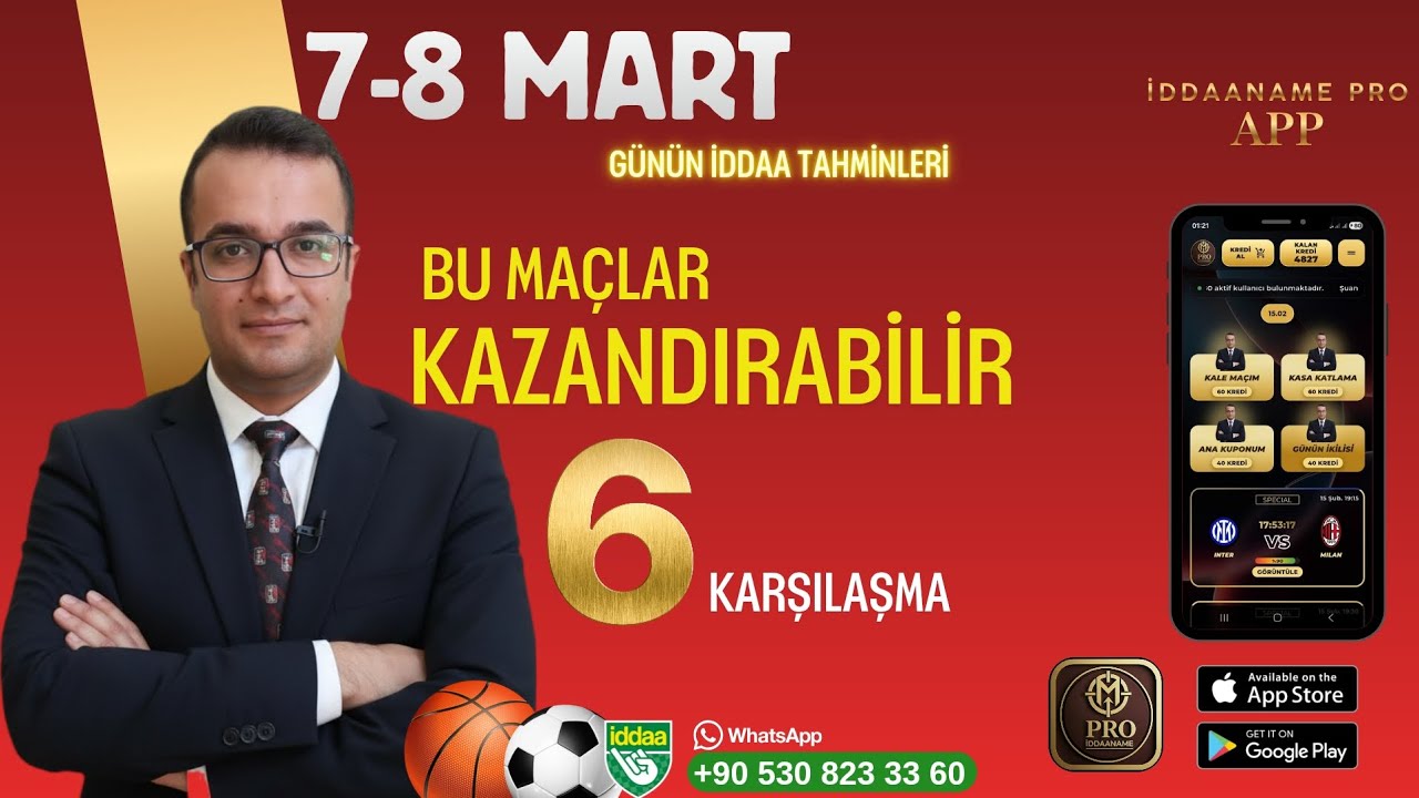 HAFTASONU YİNE KAZANABİLİRİZ | 7 8 Mart İddaa Tahminleri