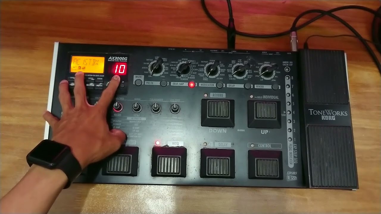 mengatasi masalah efek gitar toneworks korg AX3000G