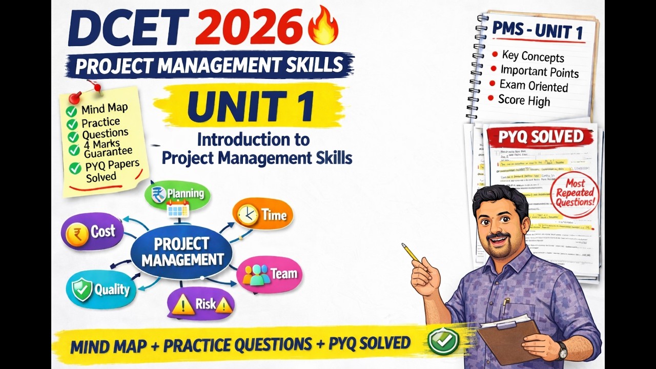 DCET 2026 PMS Unit 1 - Introduction to Project Management - 4 Marks
