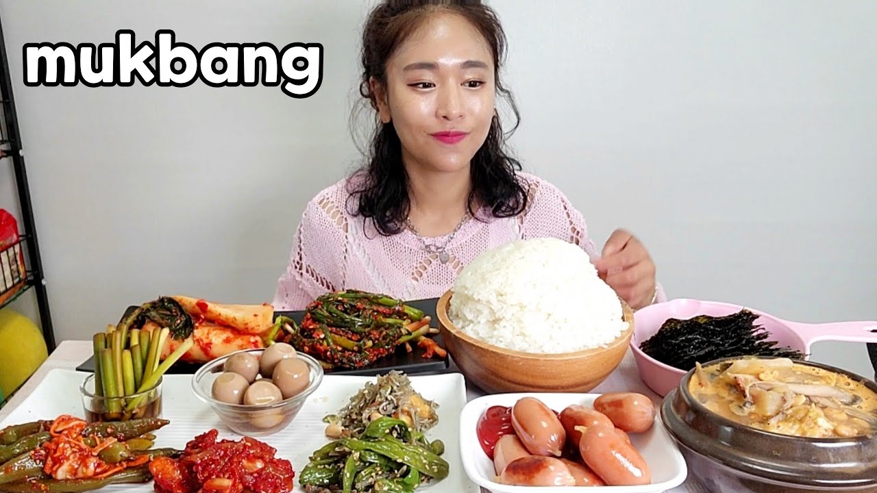 오늘은 귀찮으니까~마트에서 산 반찬으로 집밥먹방 한식먹방 Korean Food Mukbang eating show