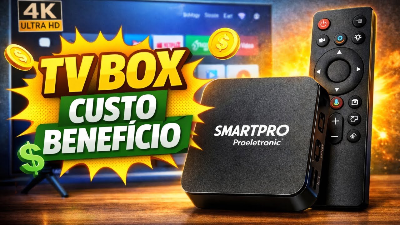 TV Box Custo Benefício: Smart Box Proeletronic SmartPRO 4K