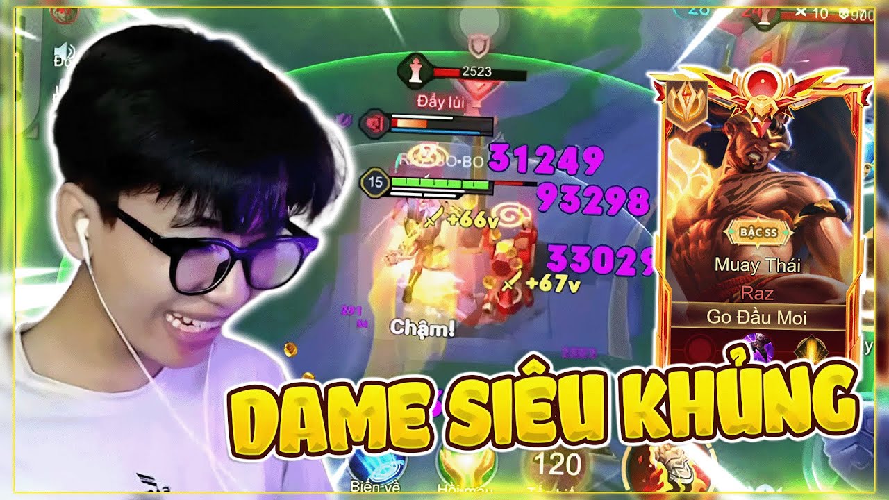 Raz Được Buff Sức Mạnh Đame Siêu To, 1 Sút Là Bóc Hơi