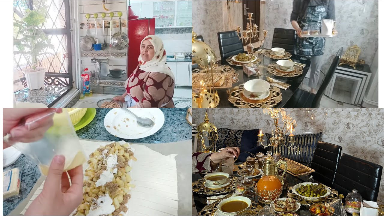 طاولة افطاري😍😋الابداع و الهمة عندي ❤️😊#اطباق_رمضان