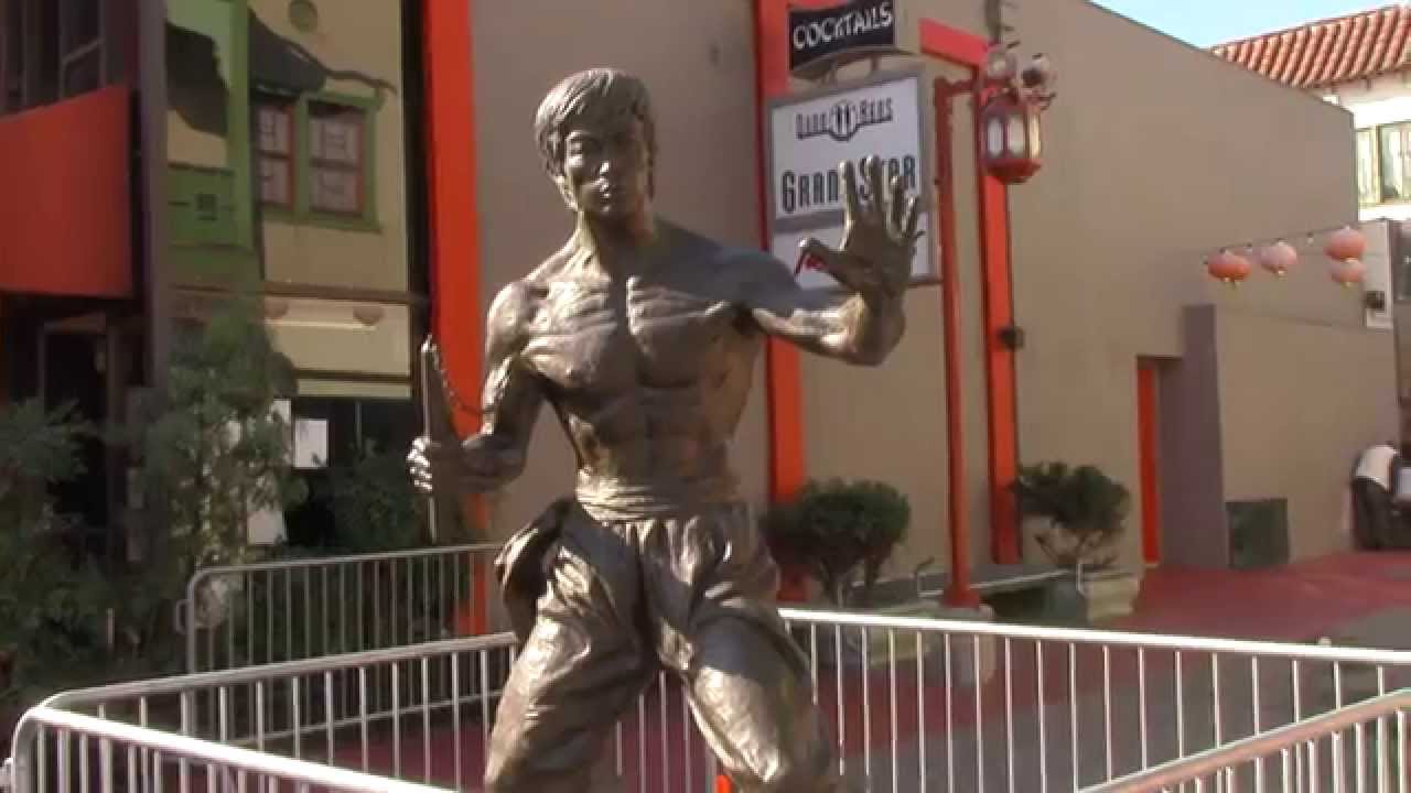 Bruce Lee's Statue In L.A.'s Chinatown