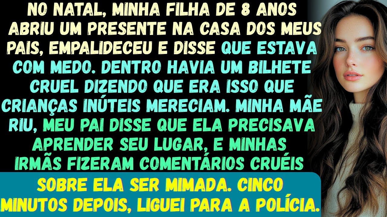 Durante o Natal na casa dos meus pais, minha filha de 8 anos abriu sua caixa de presente e ficou pál