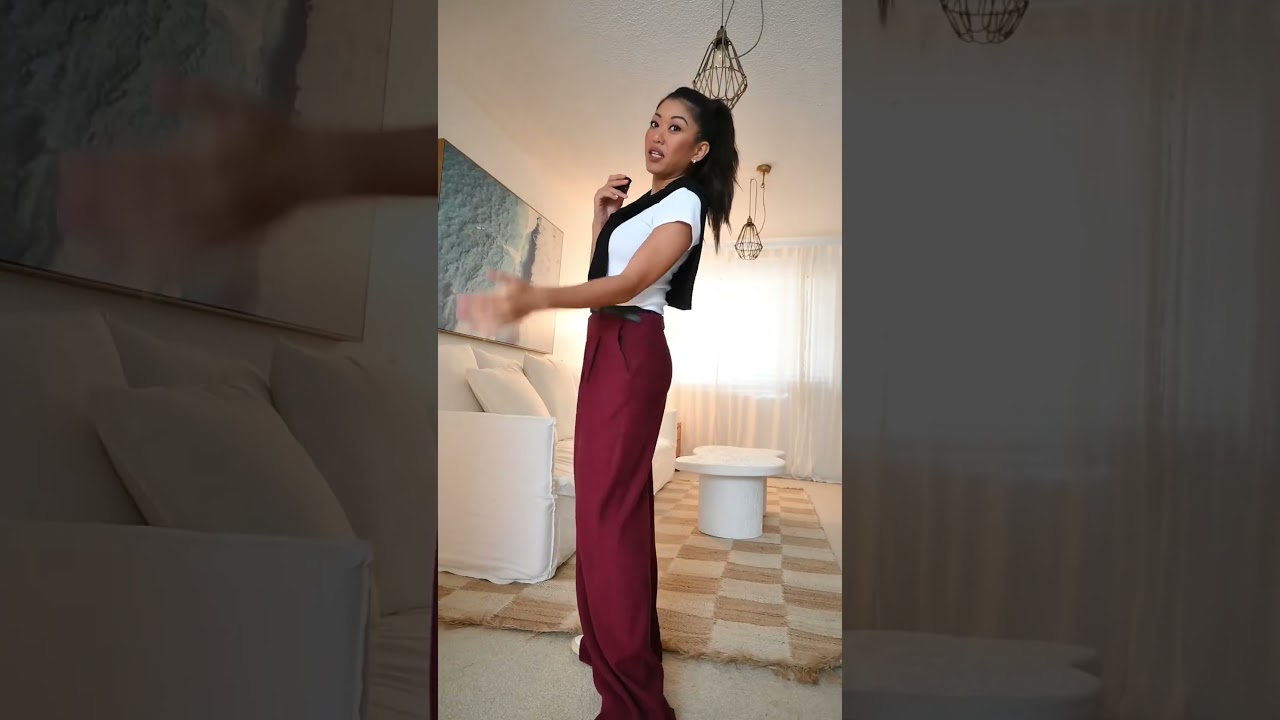 Adding Deep Red Colour into a Basic Capsule Wardrobe