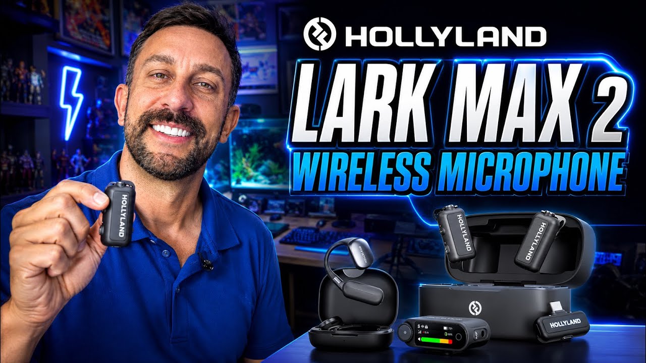 Hollyland Lark Max 2 - 32-bit Float Internal Recording, Low-Latency Wireless Audio Monitoring