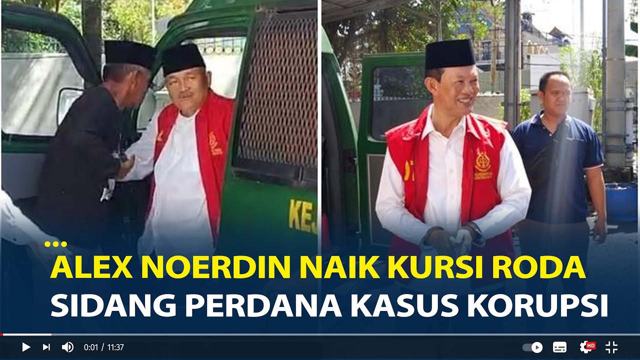 Naik Kursi Roda, Alex Noerdin Sidang Perdana Kasus Korupsi Pembangunan Pasar Cinde
