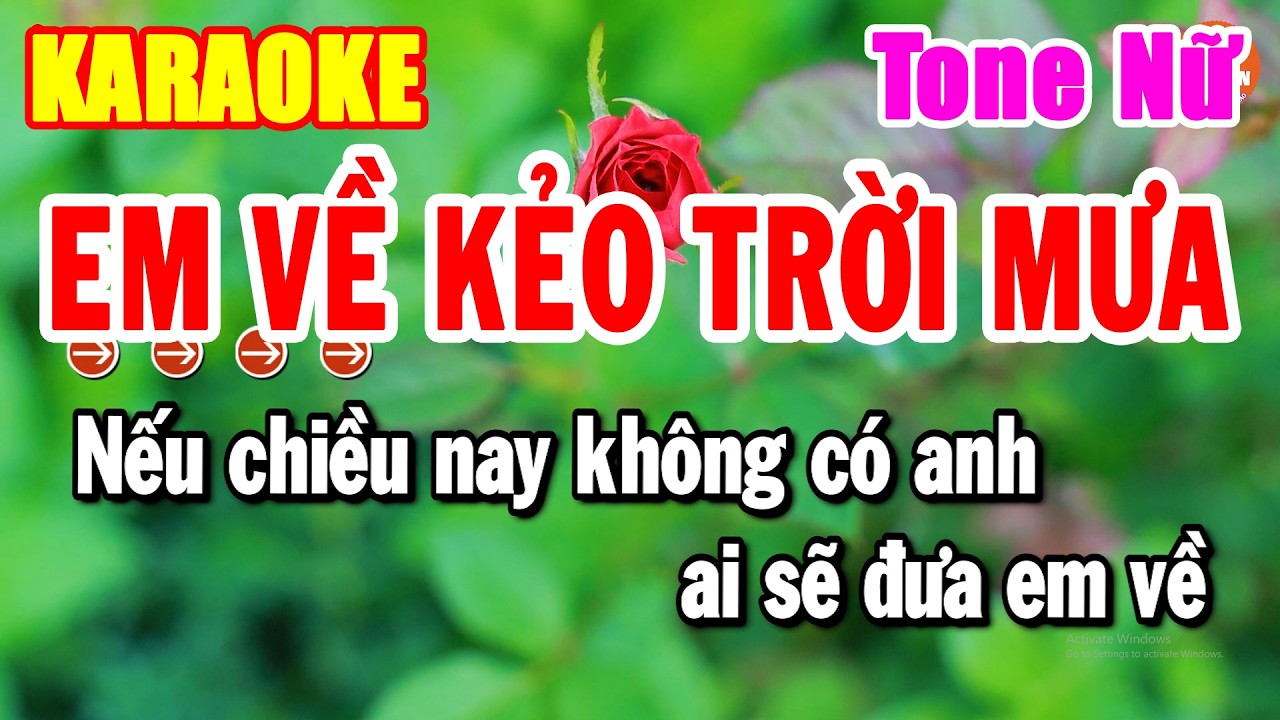 Karaoke Em Về Kẻo Trời Mưa Nhạc Sống Tone Nữ Chuẩn Trữ Tình Hay Nhất | Hải Tiên