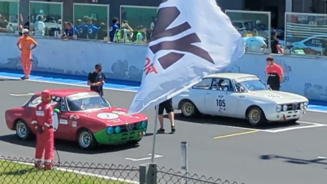 Vintage Alfa Romeos GTAM  Racing.  Misano Italy