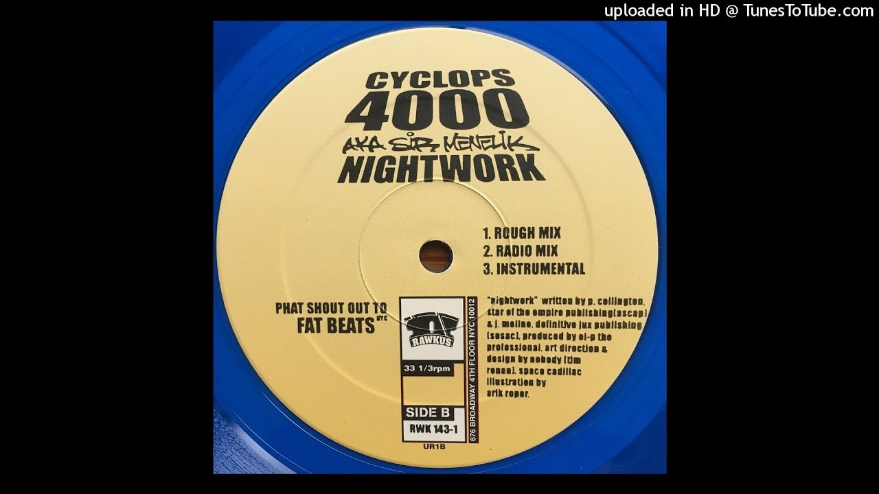 Sir Menelik AKA Cyclops 4000 FT. EL-P - Nightwork (Rough Mix)