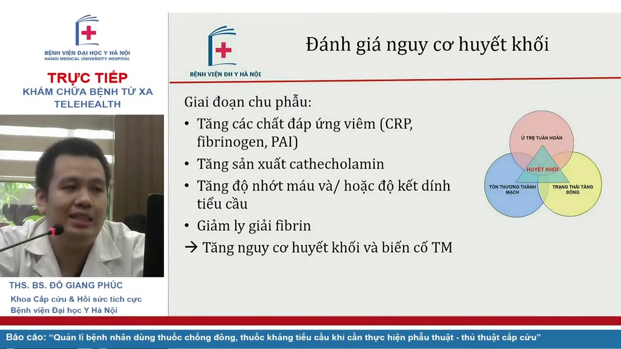 Quản lý bệnh nhân dùng thuốc chống đông, thuốc kháng tiểu cầu khi cần thực hiện phẫu thuật