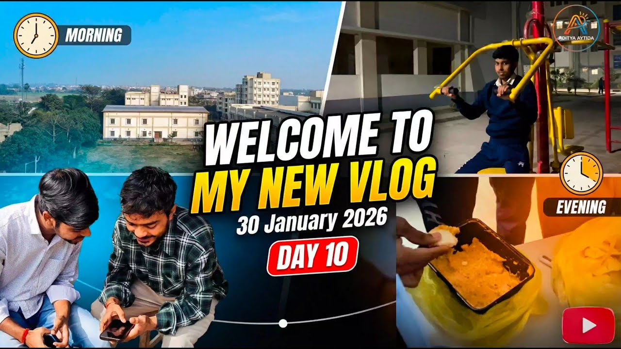 Day 10: Morning Views & Evening Gains! 🏋️&zwj;♂️ | GEC Siwan Life #collegevlog #collegelife #viralvideo