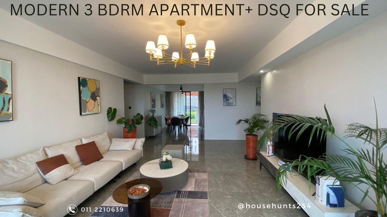 IMPRESSIVE MODERN 3 BEDROOM APARTMENT + DSQ FOR SALE