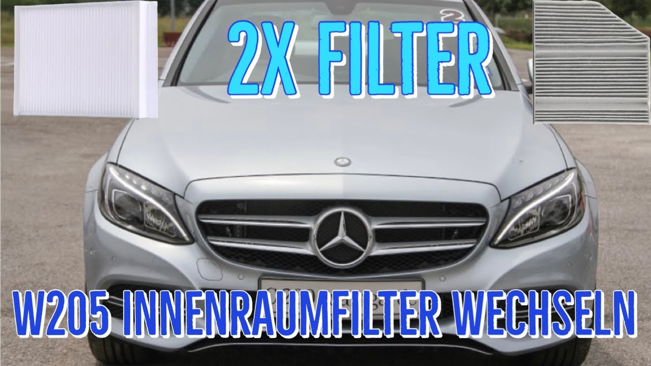 W205 Innenraumfilter wechseln Change cabin filter Zmień filtr kabinowy Поменять салонный фильтр